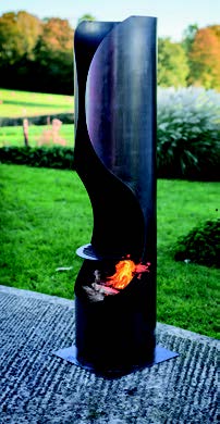 SCULPTED CHIMINEA - with detachable swing arm BBQ rack