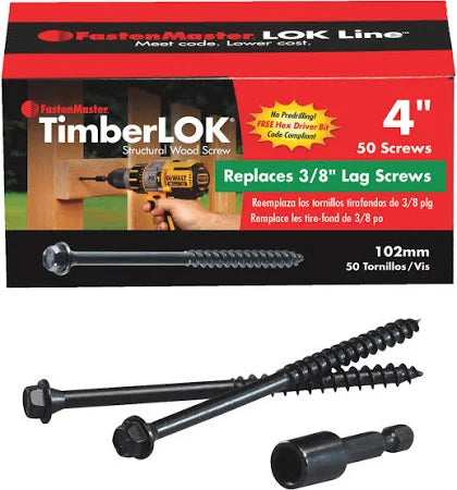 FASTENMASTER TIMBERLOK - 6.3mm diameter - various lengths and pack sizes