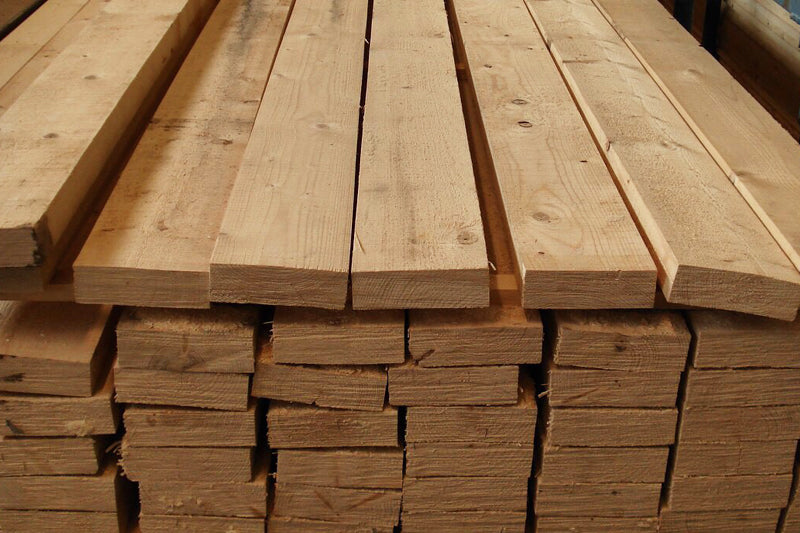 SIBERIAN LARCH SAWN TIMBER BOARDS KILN DRIED - 32mm thick