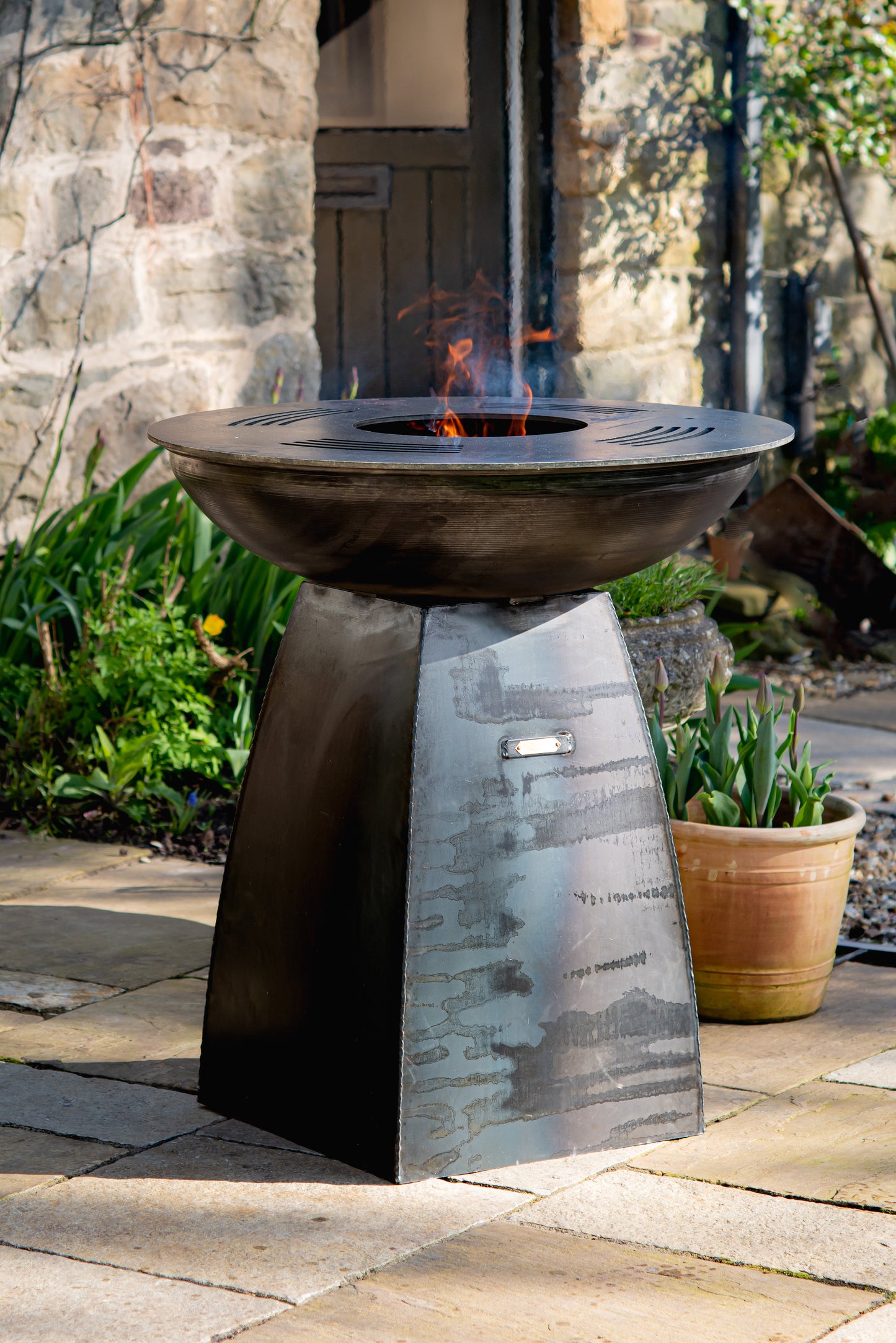 GRIDDLE RING FIREPIT/GRILL -  Perfect for Outdoor Living & Plancha Cooking