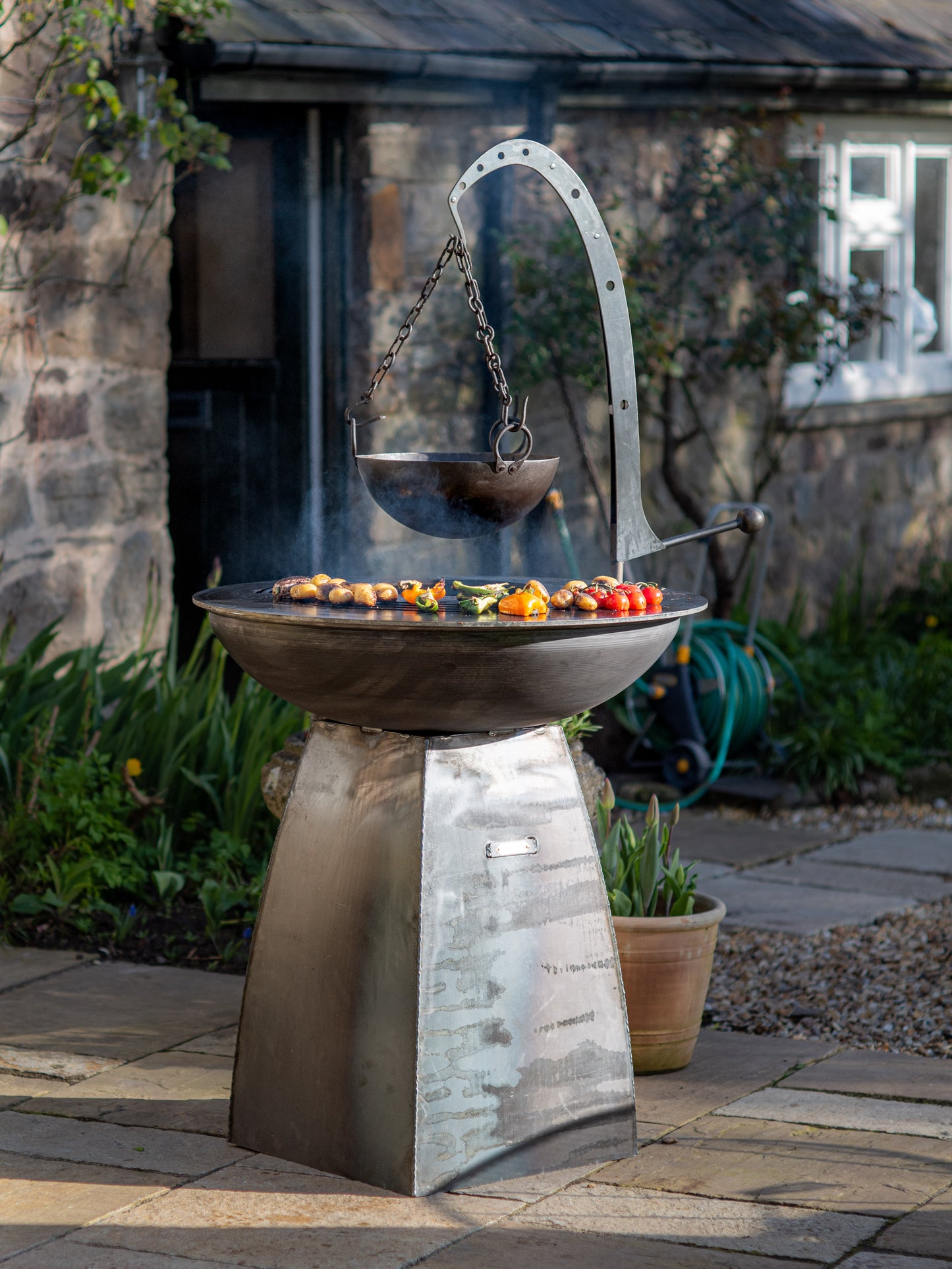 GRIDDLE RING FIREPIT/GRILL -  Perfect for Outdoor Living & Plancha Cooking